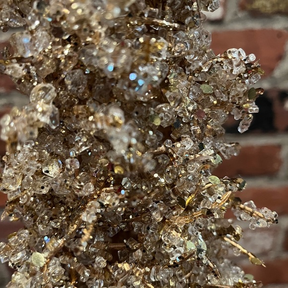 Rachel Zoe gold sparkly Christmas trees. One is 30 inches. The smaller one is 18 - Picture 12 of 16